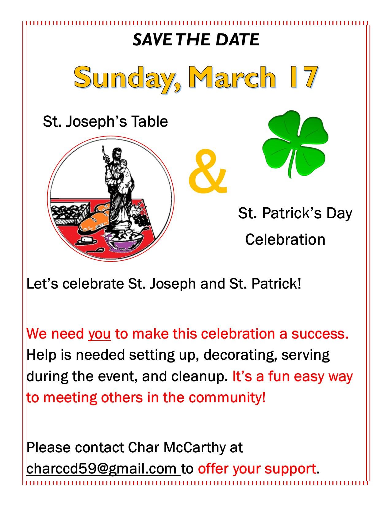 st josephs table st patricks celebration 2019 4x5 flyer